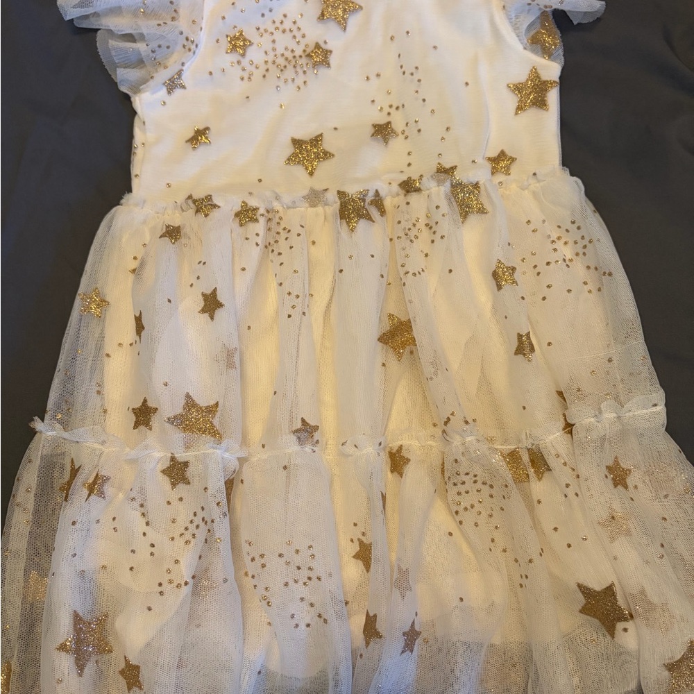 Cat & Jack White Dress with Silver Accents
